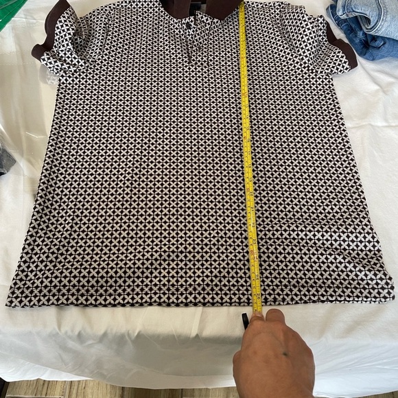 H&M Jacquard Polo Shirt brown and white - Picture 8 of 12